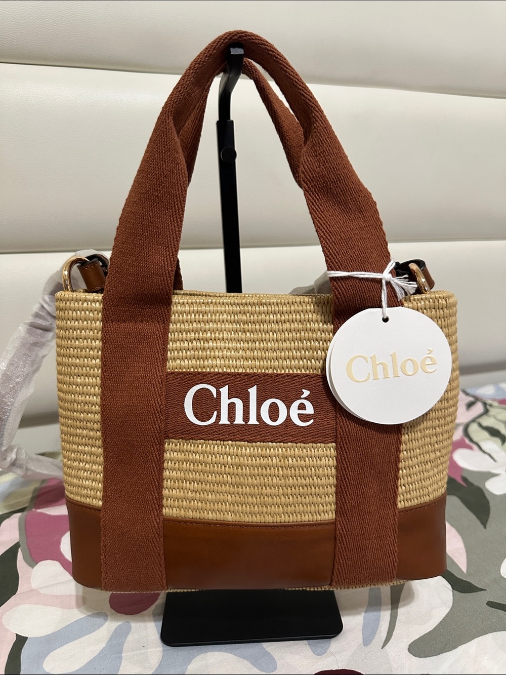 Chloe Straw Shoulder Bag NWT
